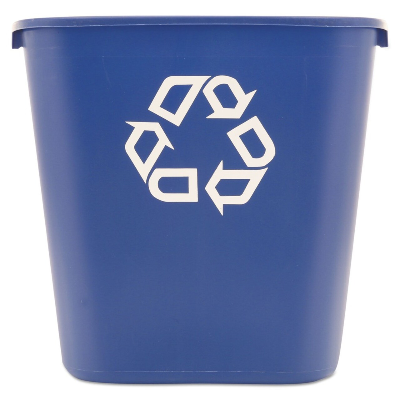 Rubbermaid Commercial 28.13-Quart Rectangular Deskside Recycling Container - Medium, Blue